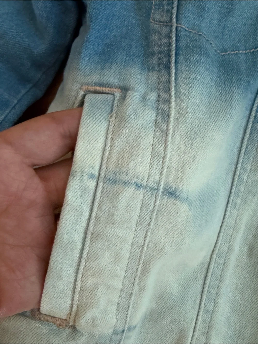 Old Navy Girls' Blue to Cream Ombre Denim Jacket